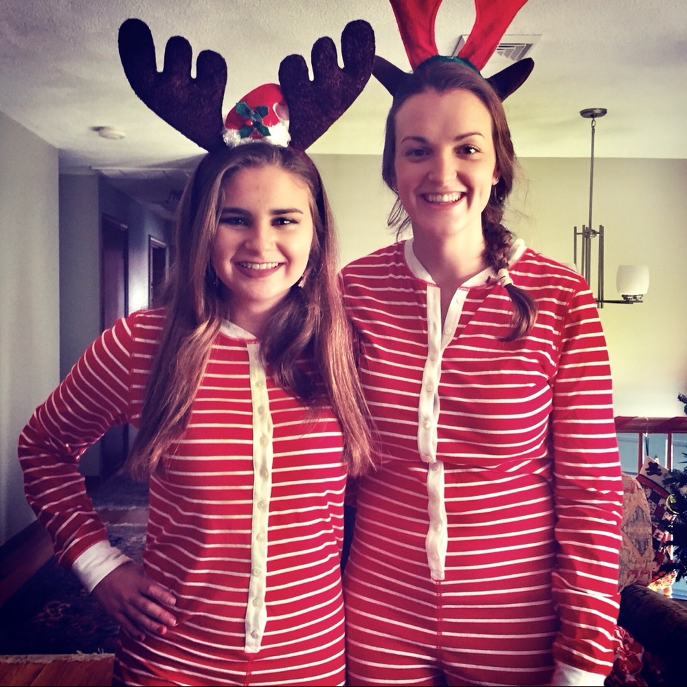 Red and White striped onsie